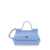 Dolce & Gabbana 'Sicily' Light Blue Handbag With Logo Plaque In Patent Leather Woman BLUE