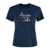 Mc2 Saint Barth MC2 Saint Barth Blue Cotton T-Shirt With Après Ski Embroidery BLUE