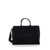 Lanvin Black Medium Tote Bag With Logo Detail In Cotton Man Black