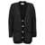 Elisabetta Franchi Elisabetta Franchi Silver And Black Lurex Cardigan With Pockets NERO E ARGENTO