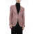 CORNELIANI Silk And Virgin Wool Side Vents Notch Lapel Gate 2-Button Bl Pink