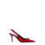 Versace Patent leather slingback with Gianni ribbon bow Red