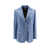 Versace Denim blazer with Medusa details Blue