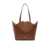 Pinko Heart Tote Grainy Brown