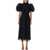 ROTATE Birger Christensen Puff sleeve midi dress Black