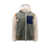 Sacai Nylon jacket with eco shearling inserts Green