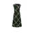 Burberry Wool dress with check motif Green