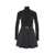 Elisabetta Franchi Knit and silk mini dress Black