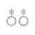 Self-Portrait Crystal hoop earring Silver