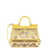 Dolce & Gabbana Leather and fabric handbag with Majolica motif Yellow