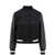 Givenchy Wool and leather jacket with embossed logo Black