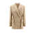 Chloe Virgin wool blazer with pleated detail Beige