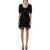 Alessandra Rich Mini dress feather trim Black