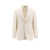 Fendi Cotton and linen blazer with FF motif White