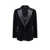 Dolce & Gabbana Velvet blazer with satin lapel Black