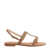 PAOLA FIORENZA Sandalo In Camoscio Beige Con Cristalli Blu E Rame Beige