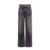 Brunello Cucinelli Black denim trouser with leather logo tag Black