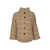 VICARIO CINQUE Blended wool and alpaca short jacket with visible buttoning Musc. Oversized. Brown