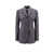 Off-White Pinstripe fabric blazer with shoulder pads Grey