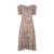 ULLA JOHNSON Chiffon dress with multicolor print Beige