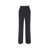 Otto d'ame Wide leg pants with pinstripes Black