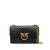 Pinko 'Love One Classic' Black Crossbody Bag With Love Birds Detail In Quilted Leather Woman Black