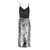 Pinko 'Gazebo' Silver Semi-Transparent Dress With All-Over Sequins In Tech Fabric Woman GREY