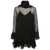 Valentino Garavani Valentino Garavani Chiffon Mini Dress Black