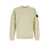 Stone Island Stone Island White Cotton Crewneck Sweatshirt With Compass Patch Beige