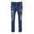 DSQUARED2 'Skater' Blue Skinny Jeans With Paint Stains In Stretch Cotton Denim Man BLUE