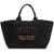 Ganni Denim Logo Tote Bag With 9 BLACK