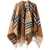 Burberry Check Wool And Cashmere Cape ARC BEG/DRK BIR BRWN