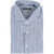 CORNELIANI Awning Striped Linen Blend Shirt Blue