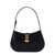 Versace Leather shoulder bag with metal La Greca detail Black