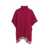 Moschino Knit poncho with logo  Red