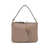 GIANNI CHIARINI Borsa a tracolla Frida in pelle grigio tortora a grana maxi Beige