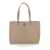 Tory Burch 'Mcgraw' Beige Tote Bag Wit Double T Detail In Grainy Leather Woman Beige