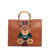 RUE MADAME Tote Bag Cuoio Grande Con Teddy E Tracolla Brown