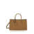 Michael Kors 'Scarlett' Beige Handbag With Logo Lettering On The Front And Hanging Key Fob In Grained Leather Woman Beige