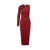 COURRÈGES Courrèges Asymmetrical Ribbed Maxi Dress RED