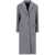 Calvin Klein Calvin Klein Herringbone Single Breasted Coat Clothing GREY