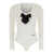 SHUSHU/TONG White Bodysuit With Decorated Neckline And Front Logo In Wool Blend Woman WHITE