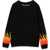 Vision of Super Black Crewneck With Red Shaded Flames BLACK