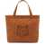 MAISON KITSUNÉ Tote Bag "Fox Head" Large BROWN