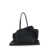 THE ATTICO 'La Passeggiata' Black Shoulder Bag With Two Top Handles In Leather Woman Black