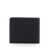 Salvatore Ferragamo 'Micro Gancini' Black Bi Fold Wallet With Logo In Hammered Leather Man Black