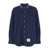 Thom Browne Blue Shirt With Classic Collar And Striped Rwb Detail In Cotton Man BLUE