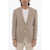 CORNELIANI Silk Side Vents Notch Lapel Leader Soft 2-Button Blazer Beige