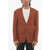 CORNELIANI Honeycomb Side Vents Notch Lapel Gate 2-Button Blazer Orange