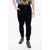 Balmain Low-Crotch Velour Pants With Elastic Waistband Blue